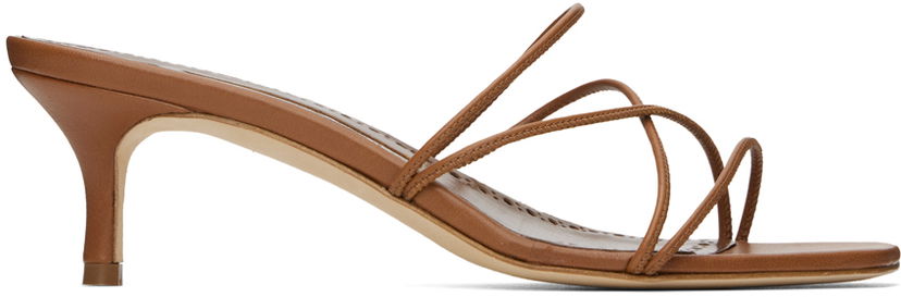 Tilbehør Manolo Blahnik Manolo Blahnik Ninfemu Kitten Heel Mules Brun | 224-1738