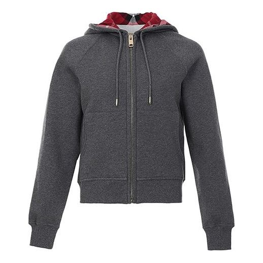 Sweatshirt Burberry Casual Zip-Up Hoodie Grå | 40385251, 0