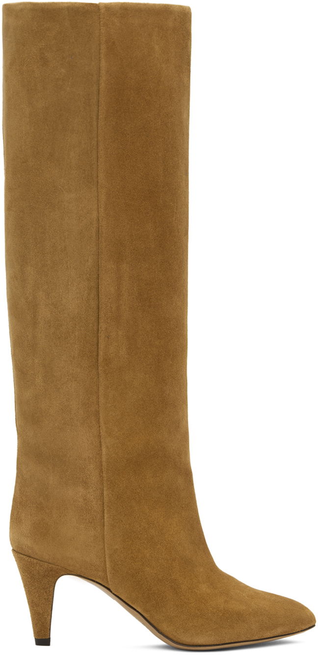 Sneakers og sko ISABEL MARANT Suede Kitten Heel Tall Boots Brun | BT0021FA-B1A07S, 0