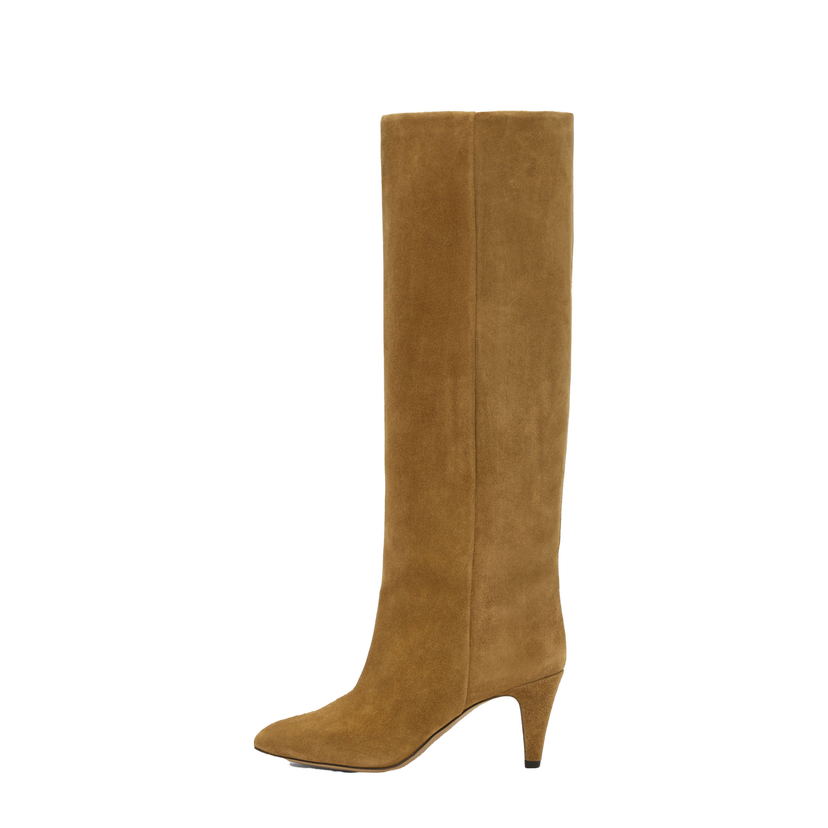Sneakers og sko ISABEL MARANT Suede Kitten Heel Tall Boots Brun | BT0021FA-B1A07S