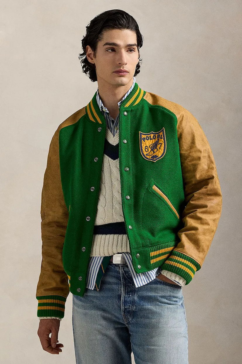 Jakke Polo by Ralph Lauren Polo Ralph Lauren Letterman Jacket Grøn | 710970577
