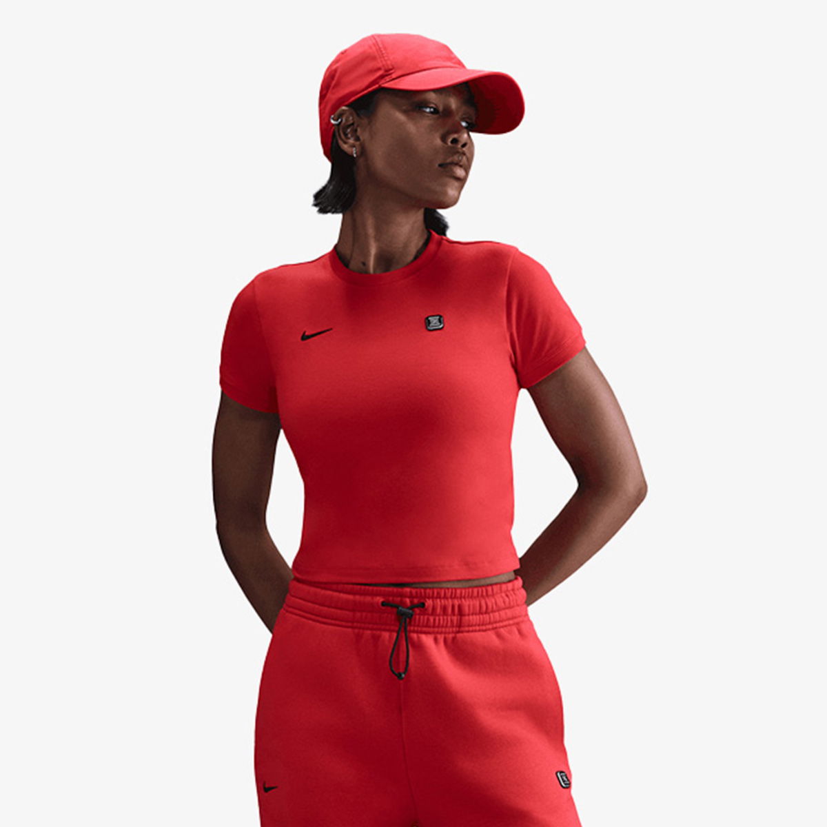 Crop top Nike Cropped T-Shirt Shox Rød | IO2244-657, 0