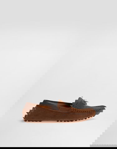 Tilbehør Dolce & Gabbana Dolce & Gabbana Split Leather Loafers With DG Logo Brun | DA5268A125080040, 0