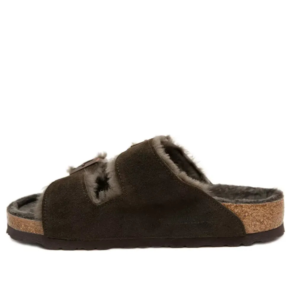 Sneakers og sko Birkenstock Birkenstock Arizona Shearling Suede Narrow Fit Sandals Brun | 1020528, 0