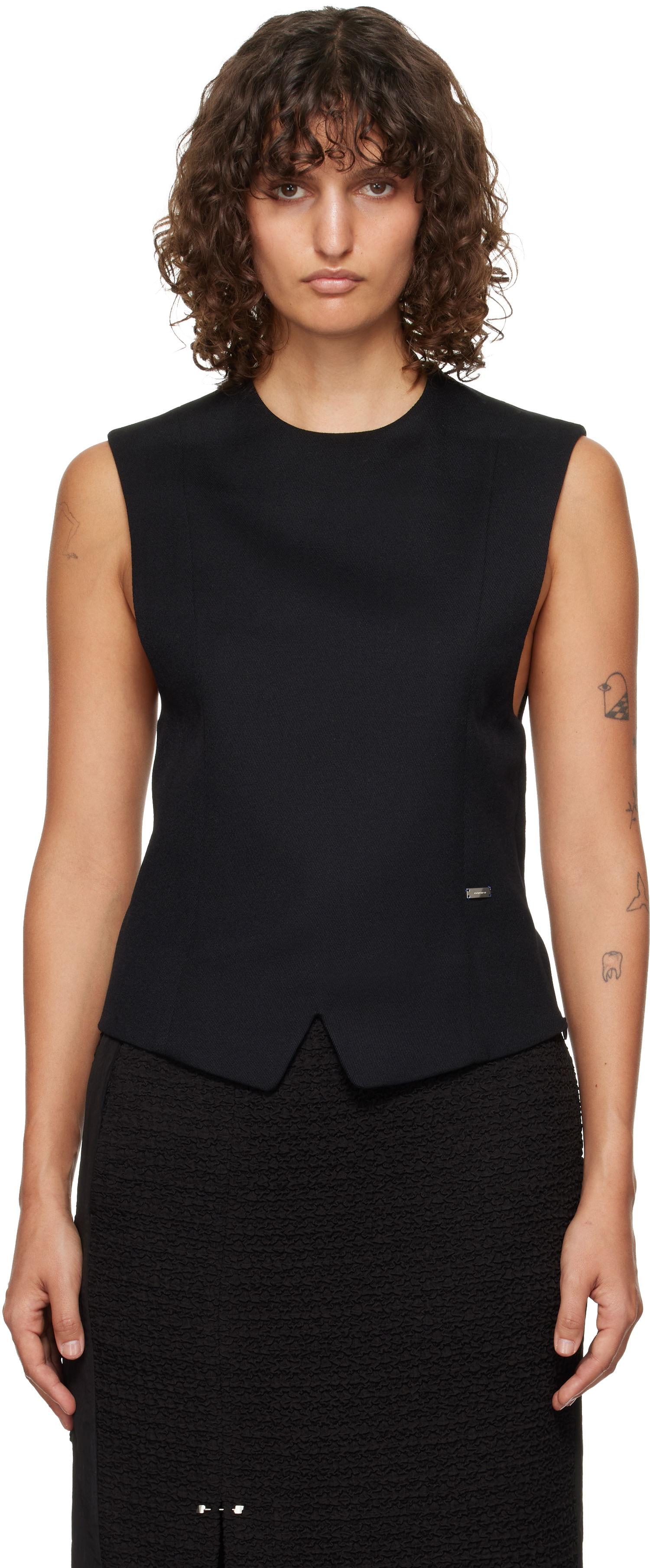 Tanktop ADER ERROR Black Sleeveless Top Sort | BN01FWVE0101BK, 0