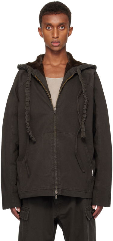 Jakke Ottolinger Ottolinger Furry Reversible Denim Jacket Brun | 1090601521, 0