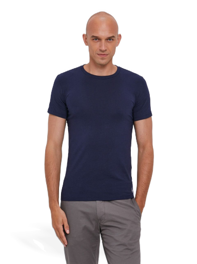T-shirt Polo by Ralph Lauren Crew Base Layer Tee - 2 Pack Mørkeblå | 714835960004
