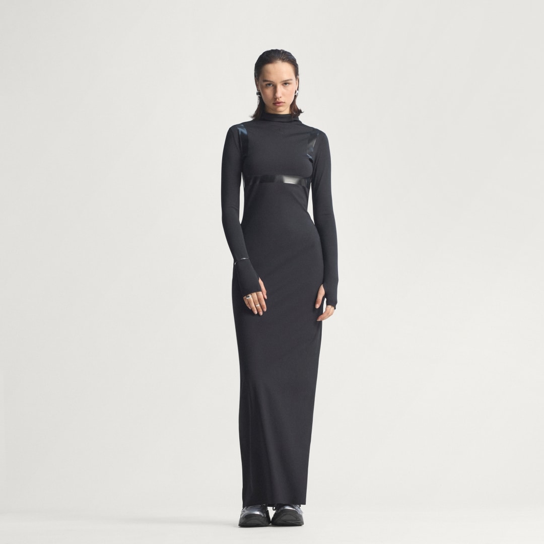 Kjole adidas Performance Techfit Long Sleeve Maxi Dress Sort | JW2532, 0