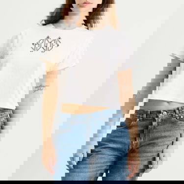 T-shirt Bode Diamond Monogram T-Shirt Hvid | WRF25CS018-CREAM, 2