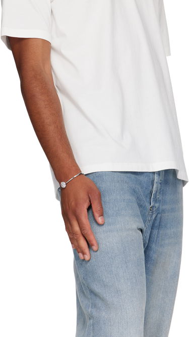 Armbånd Maison Margiela MM6 Maison Margiela Silver & White Enamel Logo Cuff Bracelet Metalisk | SM6UY0101 P8372, 2
