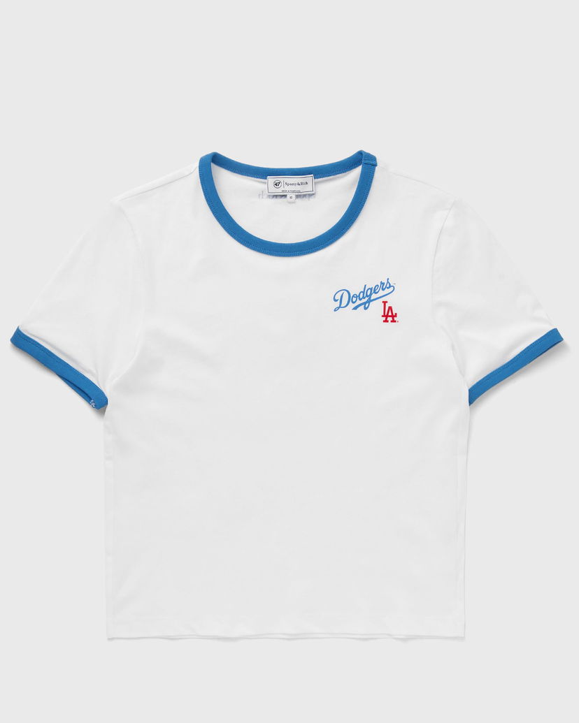 T-shirt Sporty & Rich Dodgers Serif Ringer Crop T-Shirt Hvid | TO073627666WH46