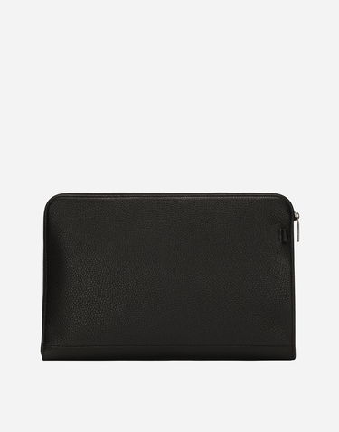 Tegnebog Dolce & Gabbana Large Deerskin Clutch Sort | BM2337A803480999, 3