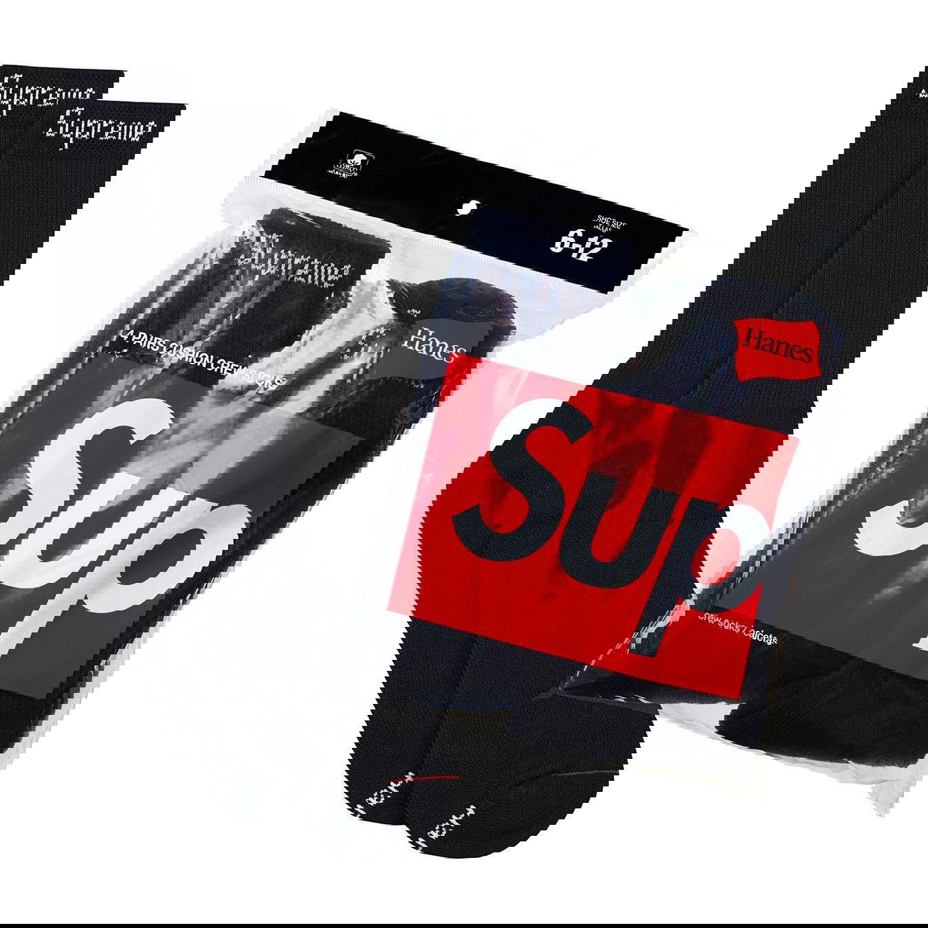 Sokker Supreme Hanes Crew Socks (4 Pack) Sort | 99HAA26, 0