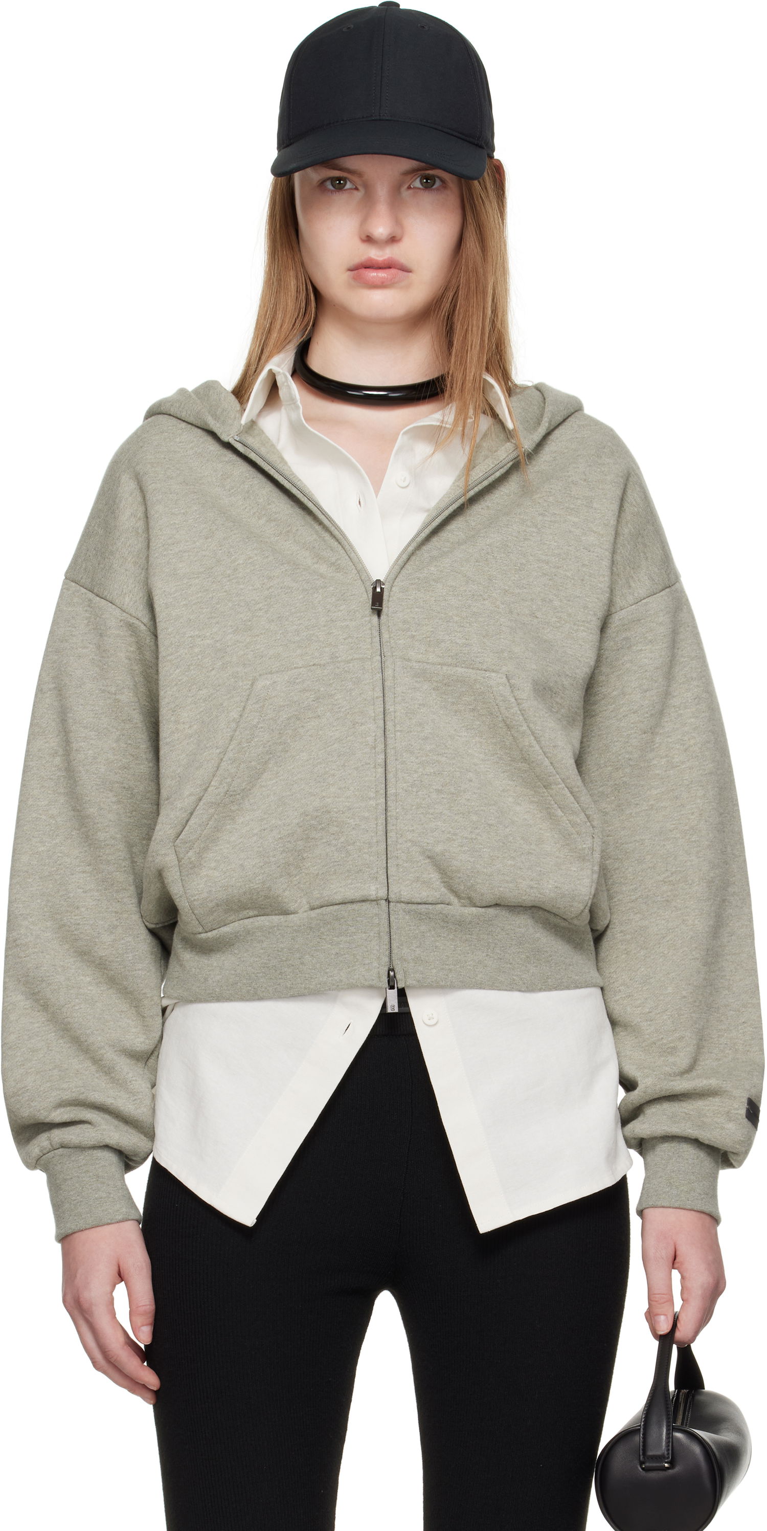 Sweatshirt Fear of God ESSENTIALS Classic Fit Zip-Up Hoodie Grå | 192SP255095FW, 0