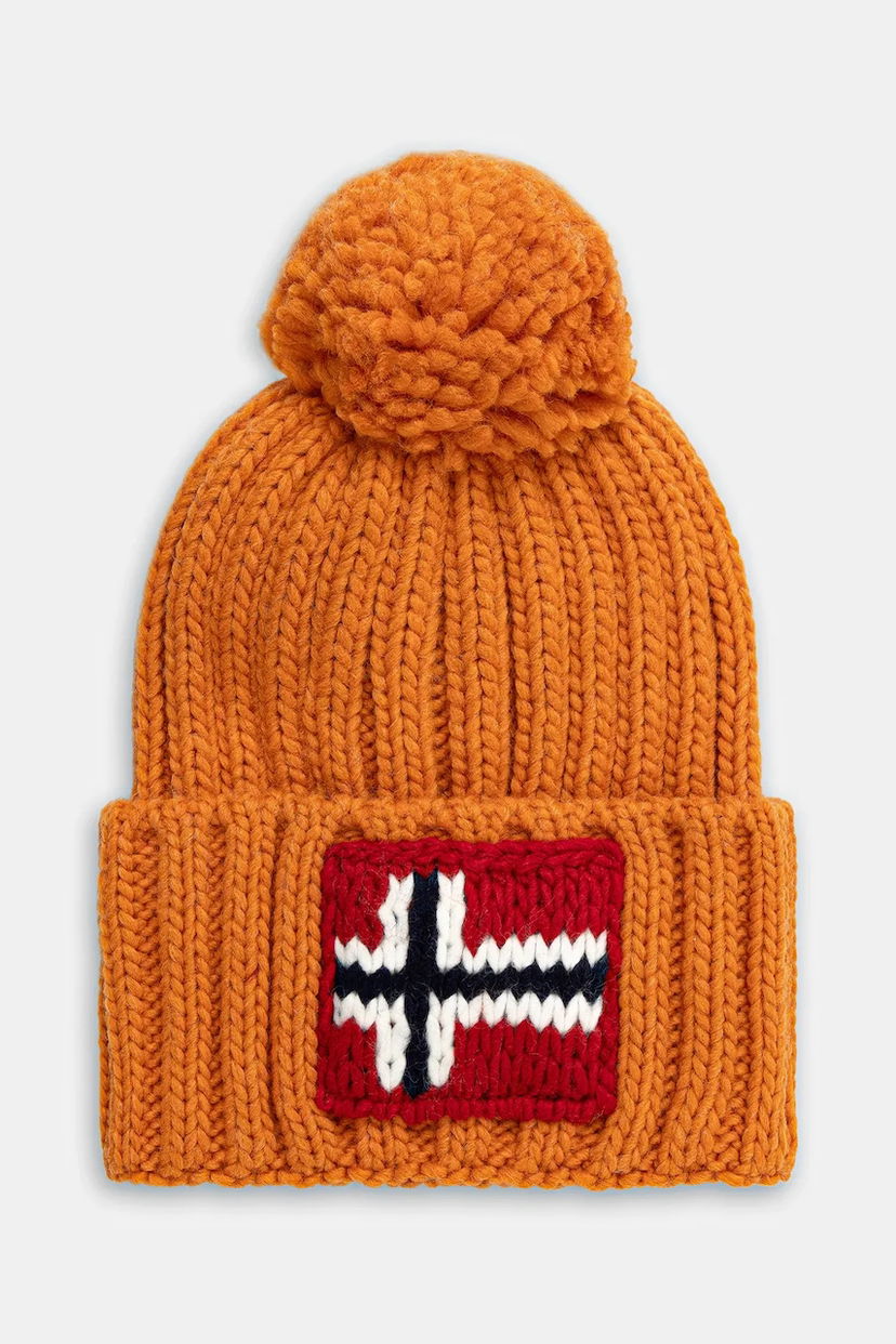 Beanie Napapijri Napapijri Semiury 5 Wool Blend Beanie with Pompom Orange | NP0A4GKBA681