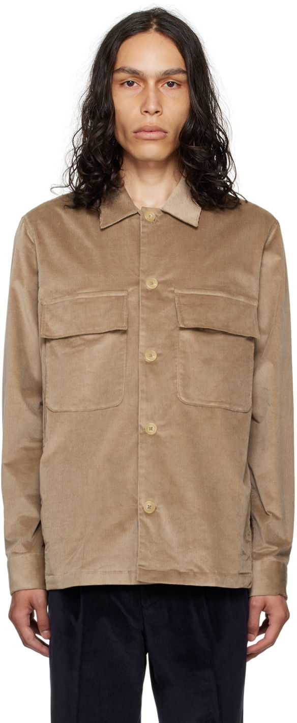 Skjorte Paul Smith Paul Smith Corduroy Buttoned Shirt Beige | M1R-009Y-L02065