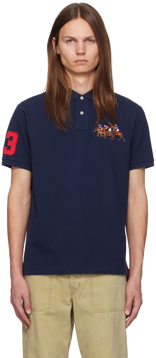 Polo skjorte Polo by Ralph Lauren Embroidered Polo Blå | 710814437003