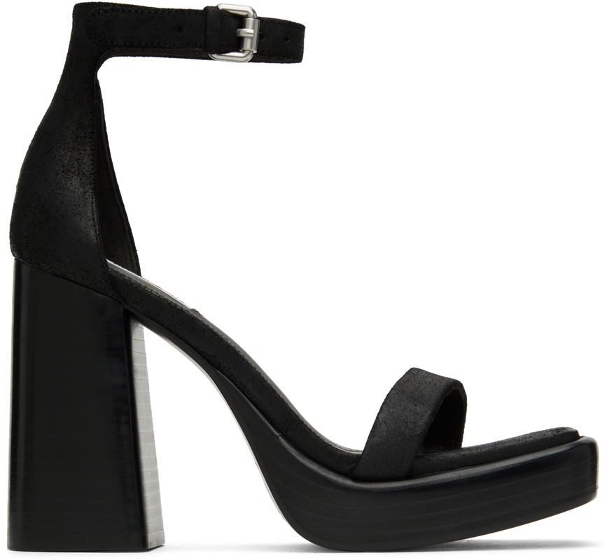 Kjole rag & bone rag & bone Matrix Heeled Suede Sandals Sort | WFF22HF019MX19, 0