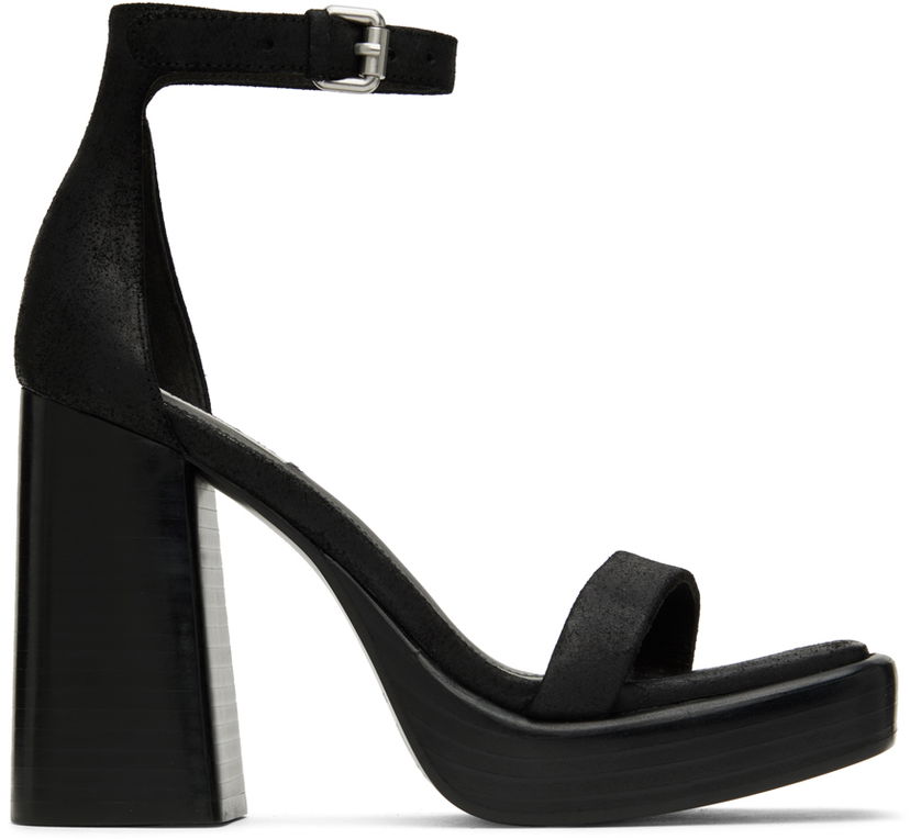Kjole rag & bone rag & bone Matrix Heeled Suede Sandals Sort | WFF22HF019MX19