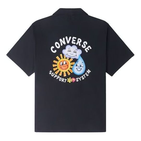T-shirt Converse Support System Woven Shirt Sort | 10024751-A04