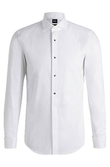 Skjorte BOSS Slim Fit Easy-Iron Stretch Cotton Poplin Dress Shirt Hvid | 50480070, 0