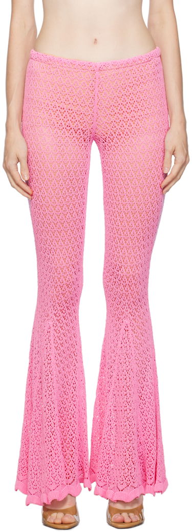 Bukser Blumarine Flared Crochet Trousers Lyserød | P344P002A, 0