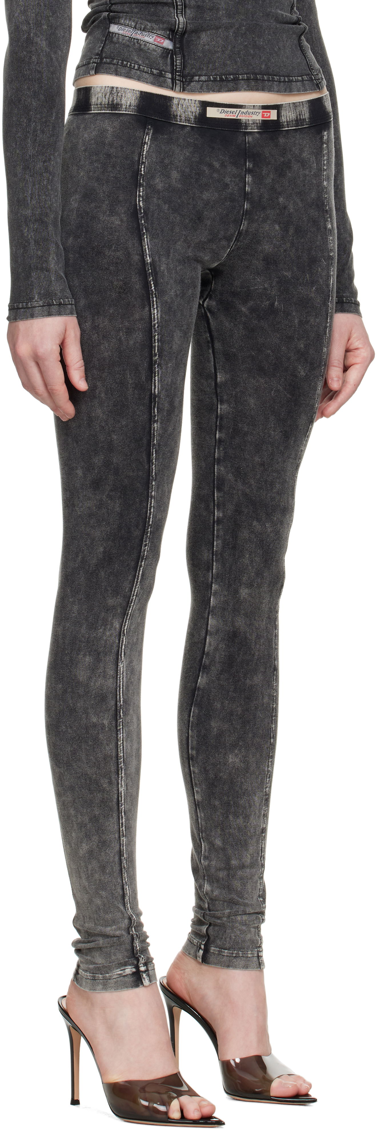 Leggings Diesel Diesel Athena-Dnm Leggings Grå | A17571 0SHAN, 1
