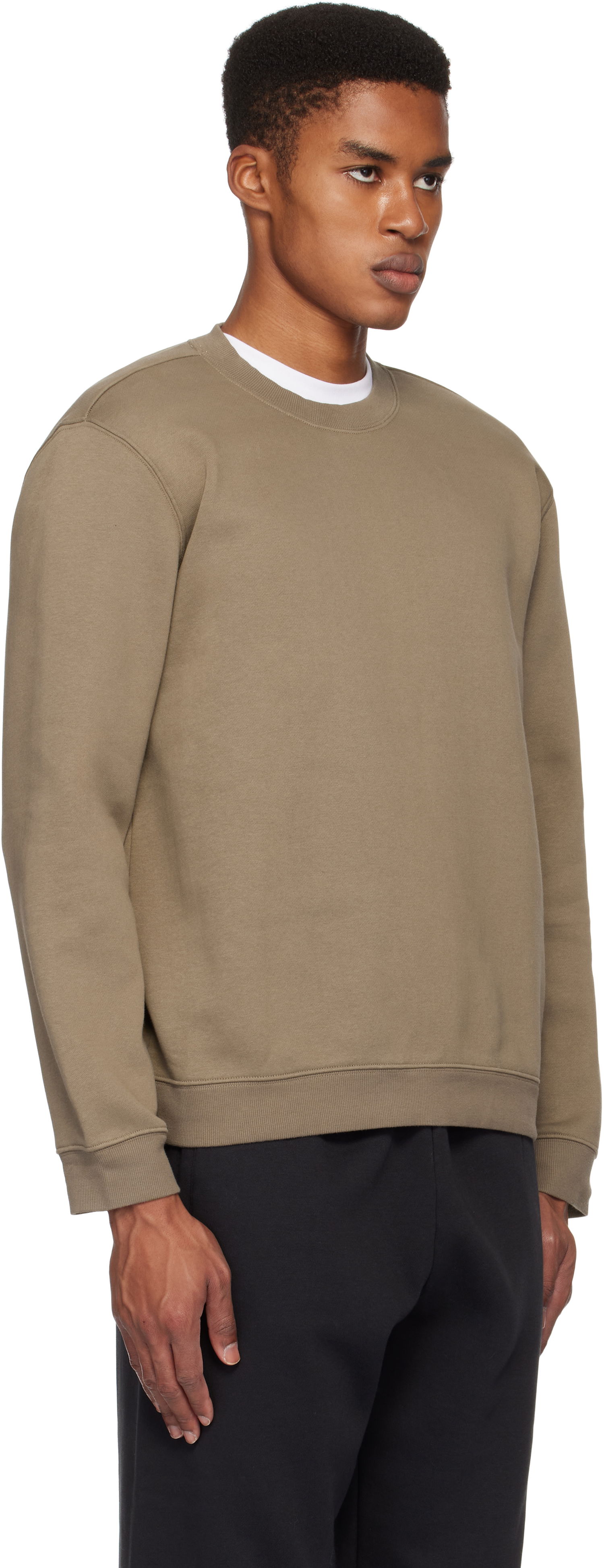 Sweatshirt SKIMS SKIMS Fleece Lounge Crewneck Sweatshirt Brun | PL-PLO-8028M, 1