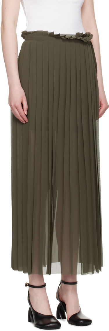 Nederdel AMI AMI Paris Pleated Midi Skirt Sort | FSK353.PL0027, 4