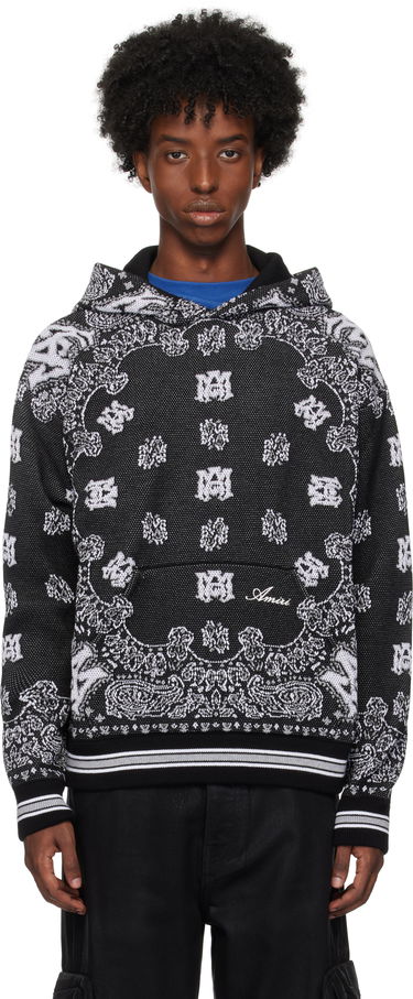 Sweatshirt AMIRI Bandana Hoodie Sort | AMKNHD1004, 0
