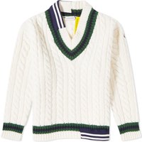 Sweater Moncler Genius x Palm Angels x V-Neck Knit Hvid | 9D000-M1241-01-088, 1