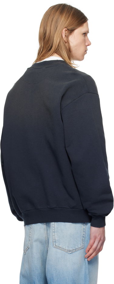 Bomberjakke Acne Studios Acne Studios Logo Zip Sweater Mørkeblå | CI0189-, 2