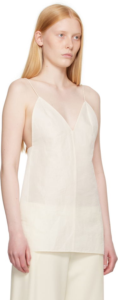 Tanktop Khaite Khaite Talsie Linen Cami Top Hvid | 2396385, 1