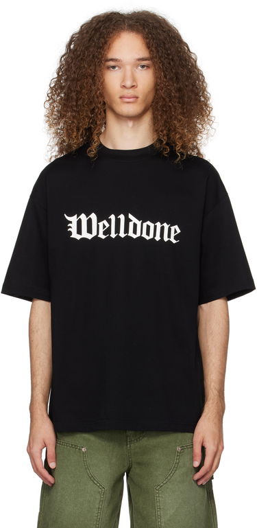 T-shirt We11done We11done Gothic Logo T-Shirt Sort | WD-TT0-24-899-U-BK, 0