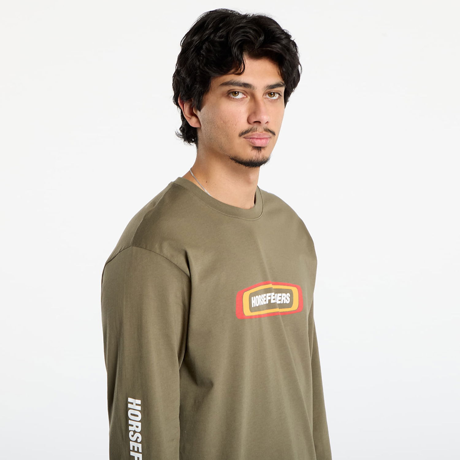 T-shirt Horsefeathers Long Sleeve T-Shirt Raceway Grøn | SM1393C, 1