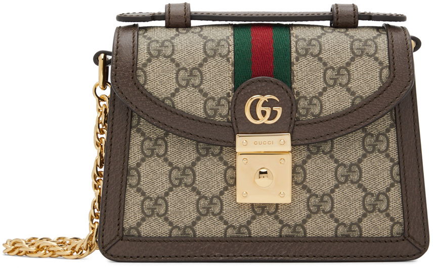 Håndtaske Gucci Ophidia GG Top Handle Bag Brun | 696180 96IWG, 0