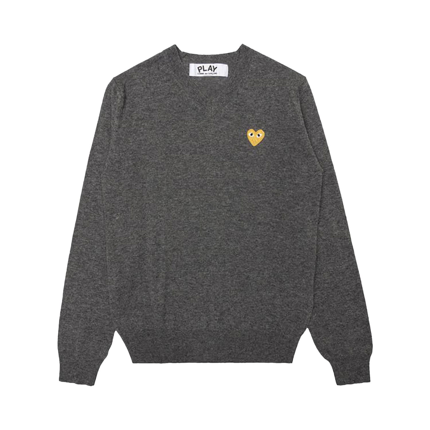 Sweater Comme des Garçons PLAY Gold Heart Crewneck Grå | az n048 051 3, 1