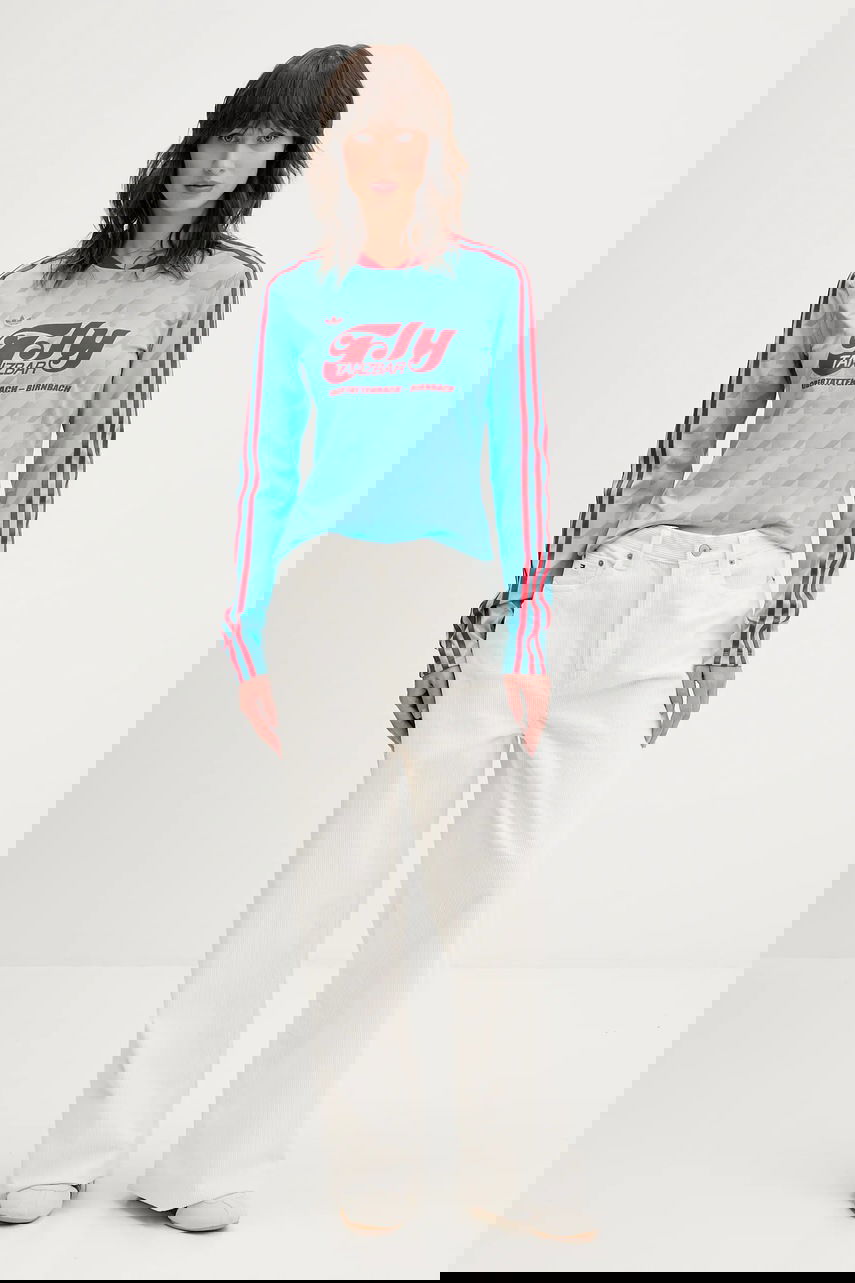 Jersey adidas Performance Slim-Fit Long Sleeve Football Jersey with Allover Print Turkis | JW0271, 1