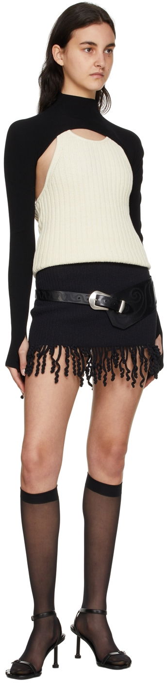 Nederdel Dion Lee Cotton Miniskirt with Fringe Sort | A7570S22, 3
