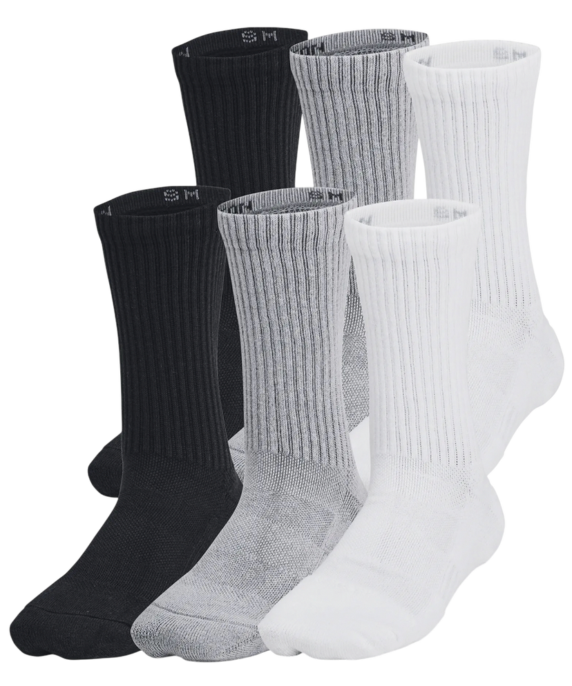 Sokker Under Armour Youth 6-Pack Crew Socks Hvid | 1386314-035
