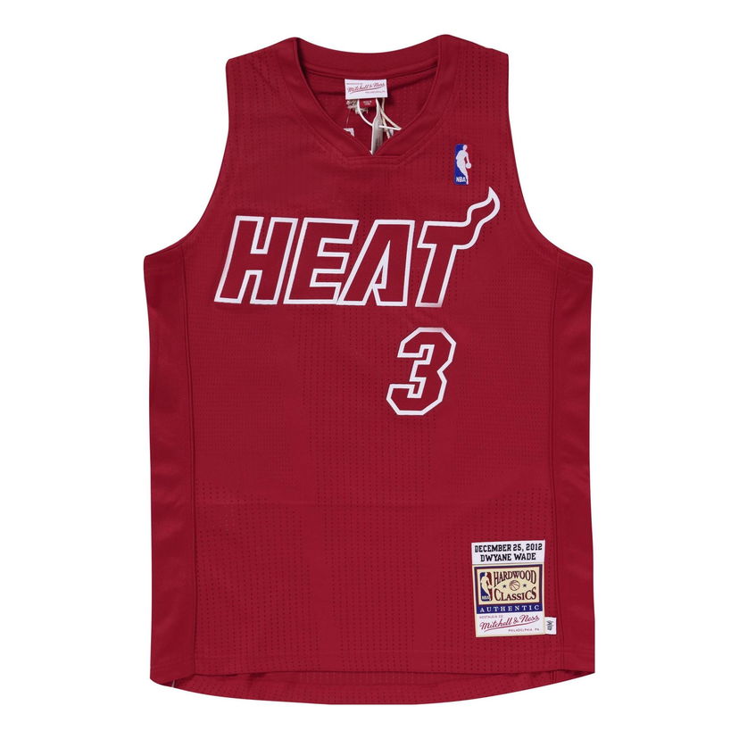 Jersey Mitchell & Ness Authentic Miami Heat Dwyane Wade Jersey Rød | AJY44975-MHE12DWASCAR