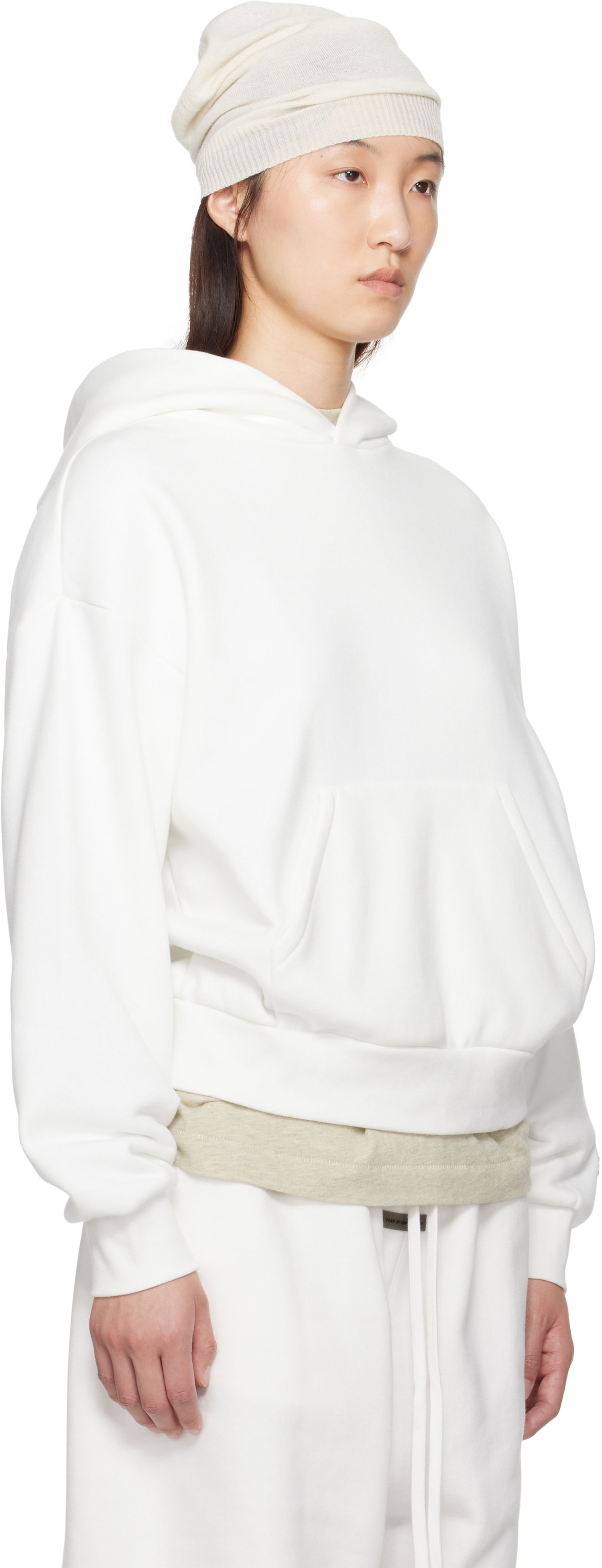 Sweatshirt Fear of God Fear of God ESSENTIALS Classic Fit Hoodie Hvid | 192SP255544FW, 1