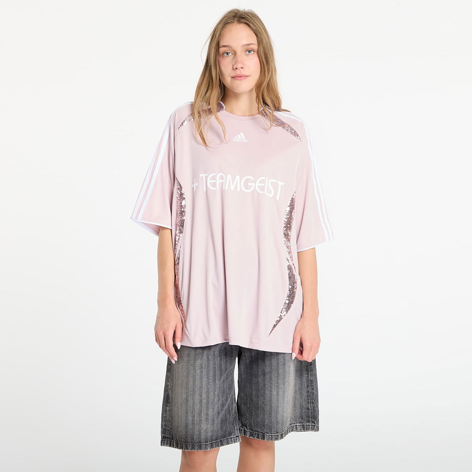 Jersey adidas Originals Adilenium Season 4 Teamgeist Oversized T-Shirt Lyserød | KE9793, 0