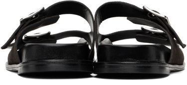 Skopleje Aeyde Aeyde Meena Suede Double Buckle Slides Brun | A11-FS-FOXR08FL174-SS25-953-022, 1