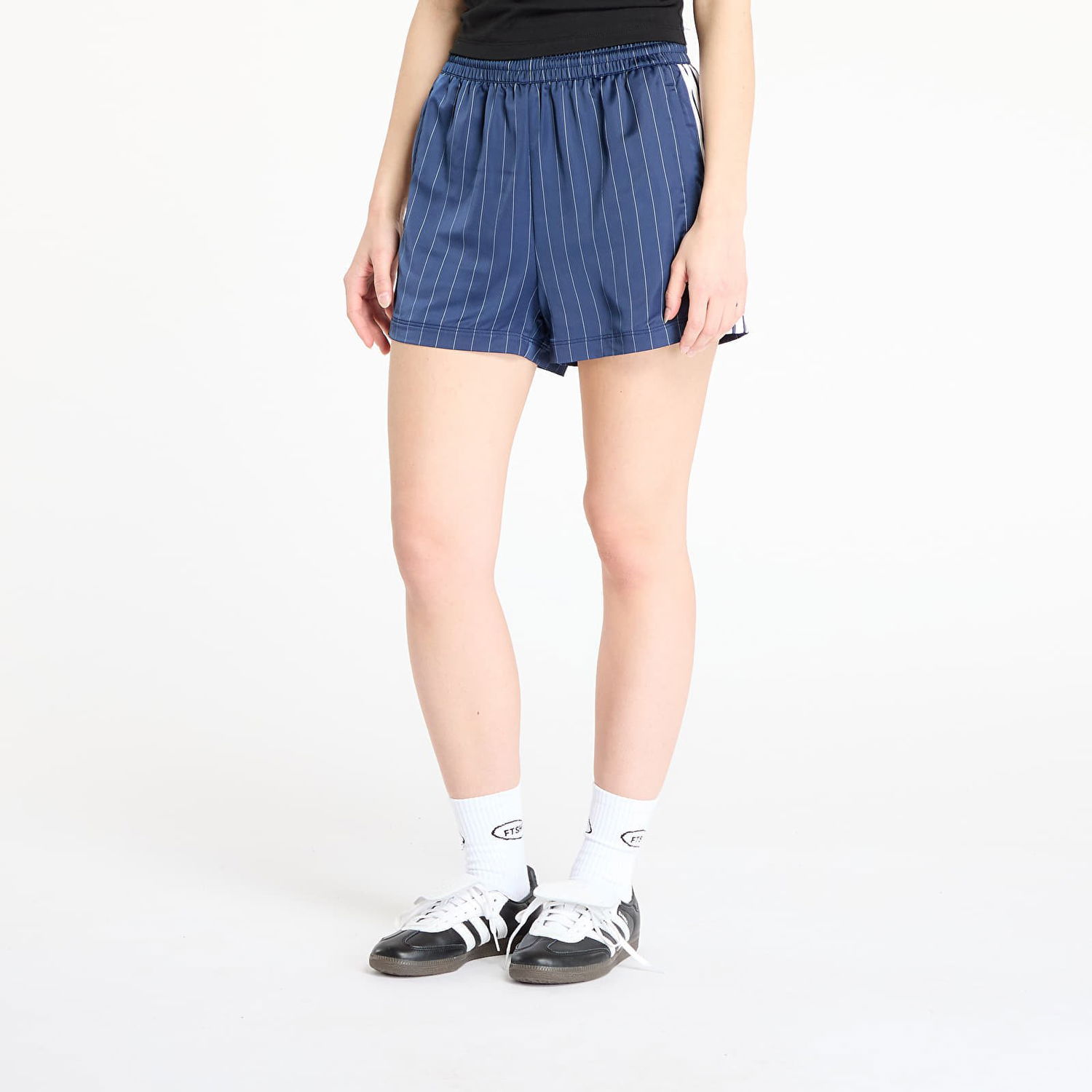 Shorts adidas Originals adidas Originals Pin-Stripe Satin Shorts Mørkeblå | KD2285, 0