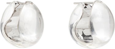 Øreringe Coperni Coperni Silver & Transparent Logo Hoop Earrings Metalisk | COPBI04J1007, 4