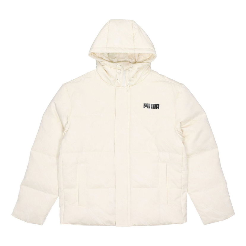 Puffer jakke Puma Hooded Solid Jacket Hvid | 846320-73