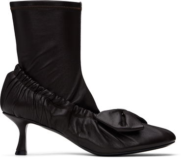 Sneakers og sko Acne Studios Acne Studios Leather Bow Ankle Boots Brun | AD0796-, 0