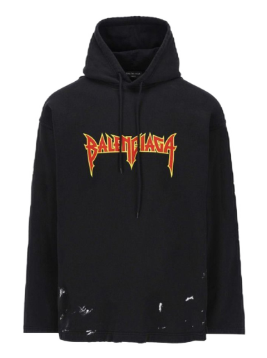 Sweatshirt Balenciaga Metal Vintage Hoodie Sort | 698083TMV891055