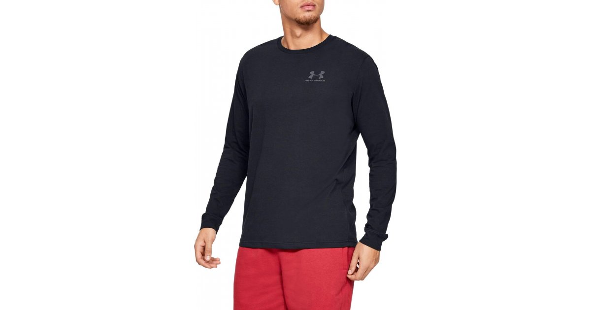 T-shirt Under Armour Sportstyle Left Chest T-Shirt Sort | 1329585-001, 1